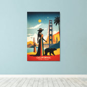 Californië: het hart van innovatie canvas afdruk (Insitu (Houten vloer))