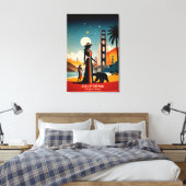 Californië: het land van de avonturen canvas afdruk (Insitu (Slaapkamer))