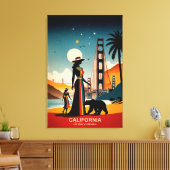 Californië: het land van de avonturen canvas afdruk (Insitu (Woonkamer))