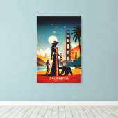 Californië: het land van de avonturen canvas afdruk (Insitu (Houten vloer))
