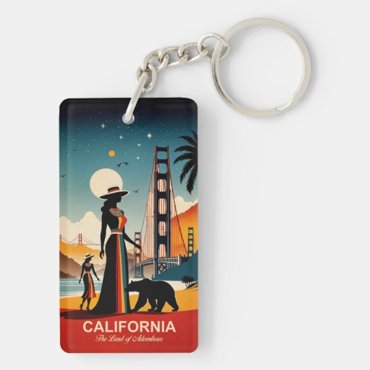 Californië: het land van de avonturen sleutelhanger (achterkant)