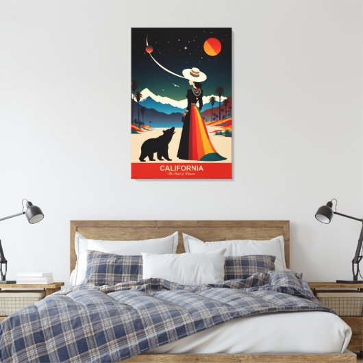 Californië: het land van dromen canvas afdruk (Insitu (Slaapkamer))