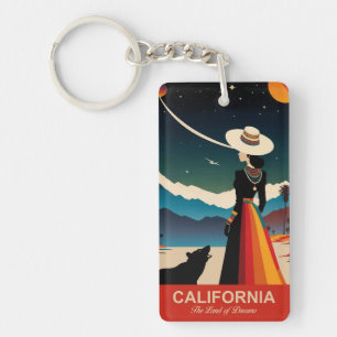 Californië: het land van dromen sleutelhanger