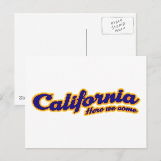 Californië - Hier komen we Briefkaart (Voorkant / Achterkant)
