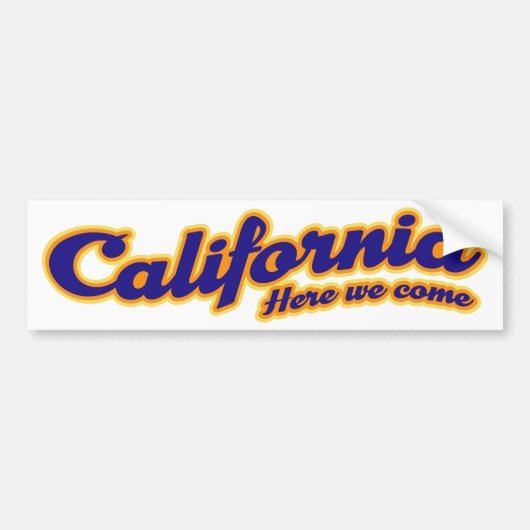 Californië - Hier komen we Bumpersticker (Voorkant)