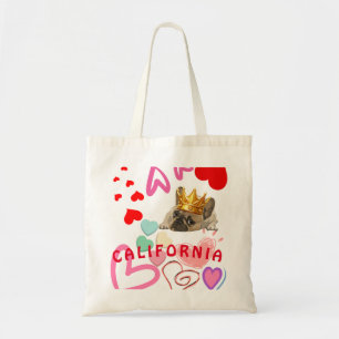 Californië Hondenliefhebber Trendy Summer Fun Trav Tote Bag