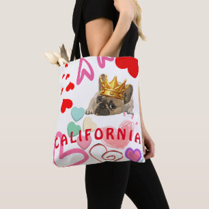Californië Hondenliefhebber Trendy Summer Fun Trav Tote Bag