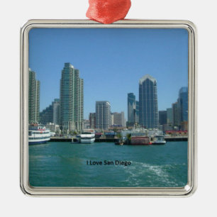 Californië: I Love San Diego Metalen Ornament