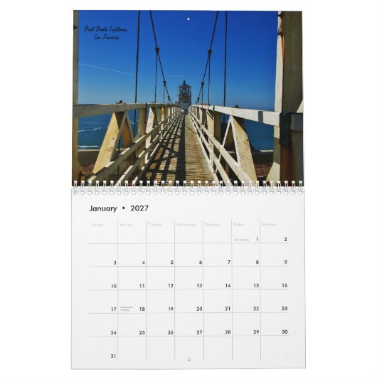Californië in kleur kalender (Jan 2027)