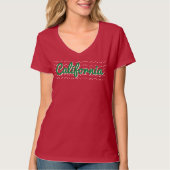 Californië in morsecode, CA USA Bruisend T-shirt (Voorkant)