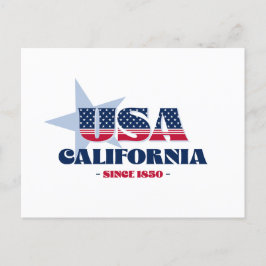 Californië in rood, wit en blauw Briefkaart