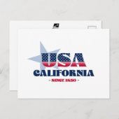 Californië in rood, wit en blauw Briefkaart (Voorkant / Achterkant)