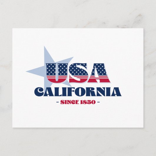 Californië in rood, wit en blauw Briefkaart (Voorkant)