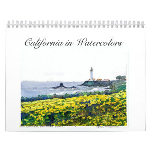 Californië in Waterverf schilderijen Kalender