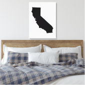 Californië in zwart-wit canvas afdruk (Insitu (Slaapkamer))