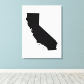 Californië in zwart-wit canvas afdruk (Insitu (Houten vloer))