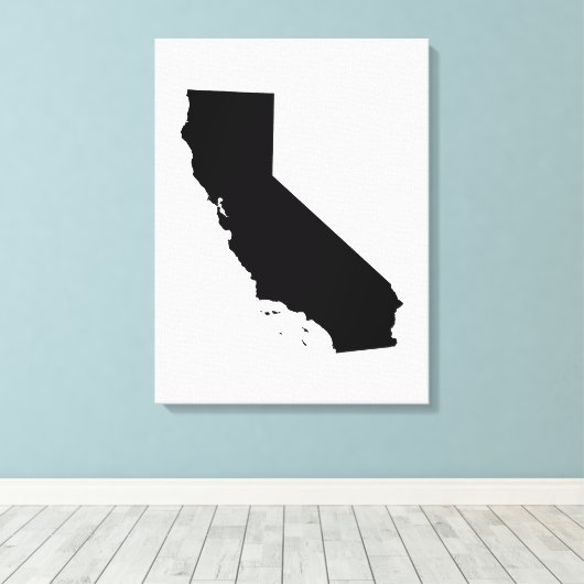 Californië in zwart-wit canvas afdruk (Insitu (Houten vloer))