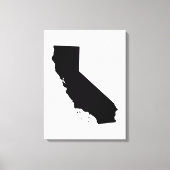 Californië in zwart-wit canvas afdruk (Voorkant)