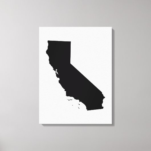 Californië in zwart-wit canvas afdruk (Voorkant)