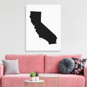 Californië in zwart-wit canvas afdruk (Insitu (Woonkamer))