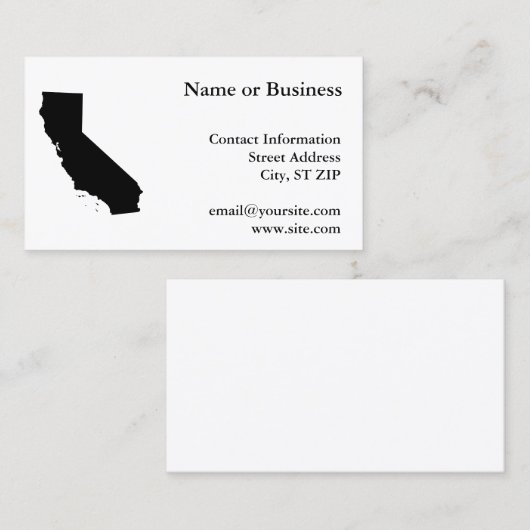 Californië in zwart-wit visitekaartje (Voorkant / Achterkant)