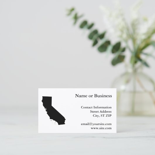 Californië in zwart-wit visitekaartje (Staand voorkant)