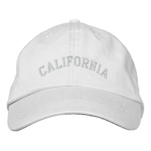 Californië Ingeborduurd Aanpasbaar Pet Wit