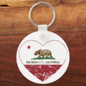 californië is een grote beer stad in nood sleutelhanger (Voorkant)