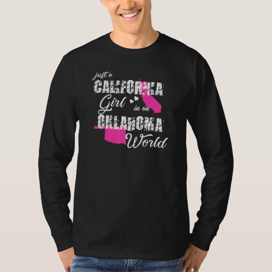 Californië is gewoon een Californische meid in een T-shirt (Voorkant)