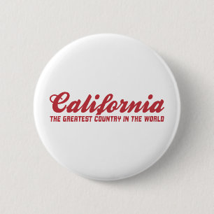 californië is het grootste land ter wereld ronde button 5,7 cm
