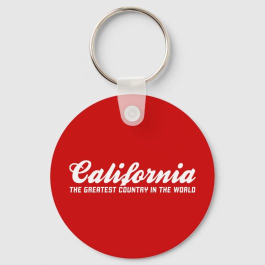 californië is het grootste land ter wereld sleutelhanger (Voorkant)