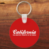californië is het grootste land ter wereld sleutelhanger (Voorkant)