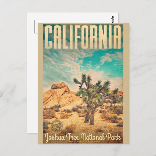  Californië Joshua Tree Travel Briefkaarten (Voorkant / Achterkant)