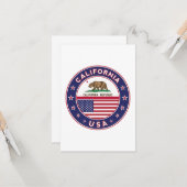 Californië Kaart (Voorkant / Achterkant in situ)