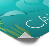 Californië Kaart Afdruk Poster (Hoek)