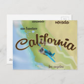 Californië  kaart en reisposter (Voorkant / Achterkant)