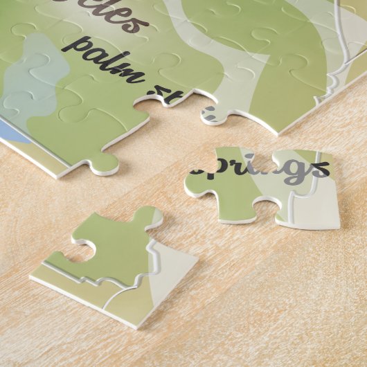 Californië  kaart en reisposter legpuzzel (Zijkant)