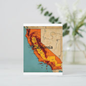 Californië Kaart Illustratie (Staand voorkant)