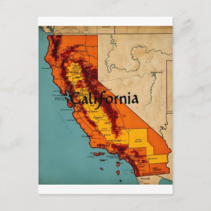 Californië Kaart Illustratie