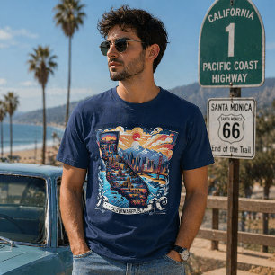 Californië kaart kunst vintage grafische T-shirt