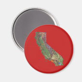 Californië Kaart Magnet (Voorkant / Achterkant)