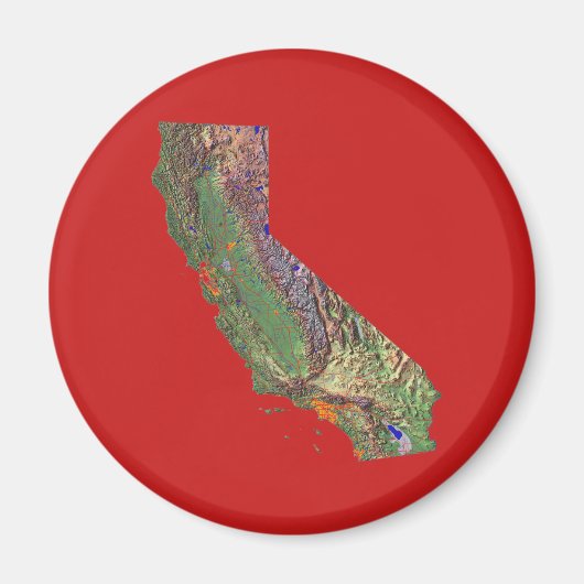 Californië Kaart Magnet (Voorkant)