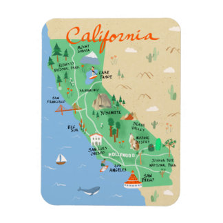 Californië Kaart Magnet Magneet