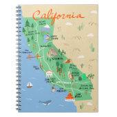 Californië Kaart Notitieboek (Voorkant)