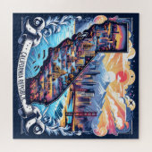 Californië Kaart Vector Kunst Legpuzzel (Horizontaal)