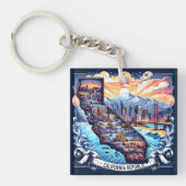 Californië Kaart Vector Kunst Sleutelhanger (voorkant)