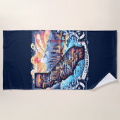 Californië Kaart Vector Kunst Strandlaken (Voorkant)