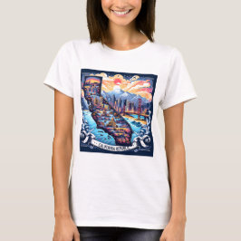 Californië Kaart Vector Kunst T-shirt