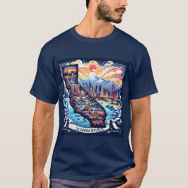 Californië Kaart Vector Kunst T-shirt