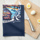 Californië Kaart Vector Kunst Theedoek (Quarter Fold)